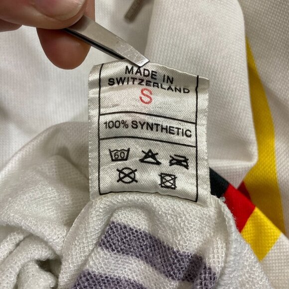 Vintage Descente Cycling Jersey Germany Size Small 1/4 Zip Pullover Striped - Picture 9 of 10